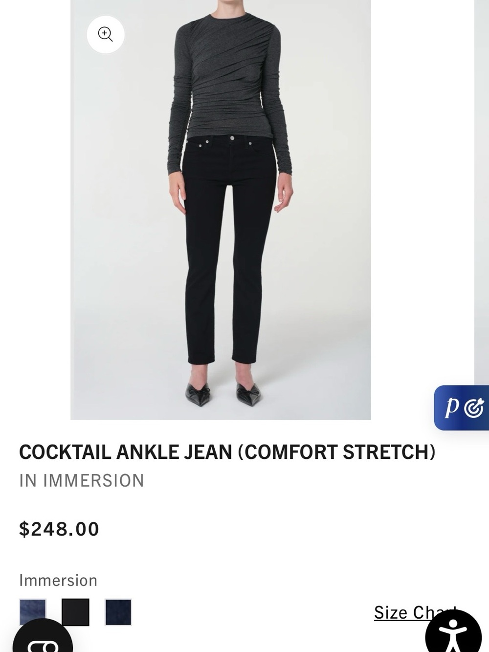 Agolde Cocktail Ankle Jean in Immersion Black